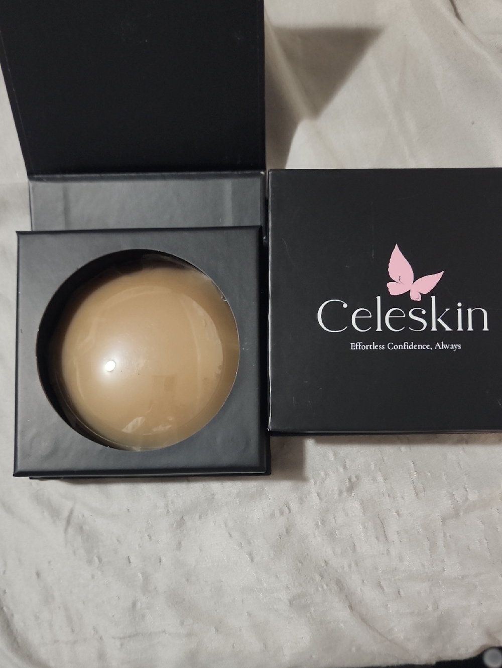 2 celeskin Nude Body nipple covers Adhesive Silicone Breast Form - caramel
